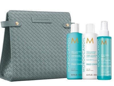 Moroccanoil Набор Kit для кудрявых волос Frizzi Control 2025: Шампунь+Кондициоер 250 мл+250 мл,  Спрей-защита для укладки 160 мл