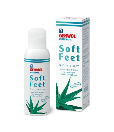 Gehwol soft feet aloe ПЕНКА ДЛЯ НОГ «АЛОЭ ВЕРА И МАСЛО ОЛИВЫ» С ГИАЛУРОНОВОЙ КИСЛОТОЙ, 125 МЛ