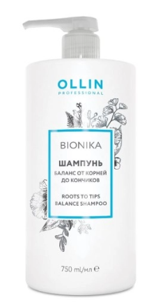 OLLIN BioNika Шампунь Баланс от корней до кончиков 750мл/ Roots To Tips Balance Shampoo