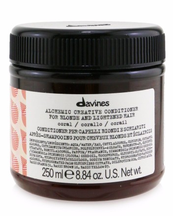 Davines alchemic creative conditioner for blond and lightened hair Coral - Креативный кондиционер "АЛХИМИК" для осветленных и натуральных блондов оттенок "коралл" 250 мл НОВИНКА!