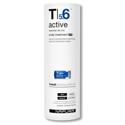Napura Active Post T5.6 против перхоти. Ампулы-флаконы после шампуня, 12 флак * 8 мл