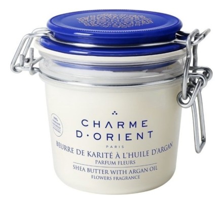 Charme D'Orient Масло карите с аргановым маслом, цветочный аромат Shea butter with argan Oil, 200 г.