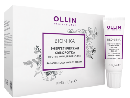 OLLIN BioNika Энергетическая сыворотка против выпадения волос 6х15мл/ Balance Scalp Energy Serum