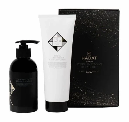  Hadat Cosmetics HYDRO INTENSIVE REPAIR KIT Восстанавливающий набор (HYDRO INTENSIVE REPAIR SHAMPOO Восстанавливающий шампунь 250мл+HYDRO DEEP REPAIR HAIR TREATMENT Маска 250мл)