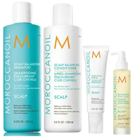 Moroccanoil Набор Scalp Vip Балансирующие шампунь 250 мл и кондиционер 250 мл Скраб 125 мл Тоник 100 мл  