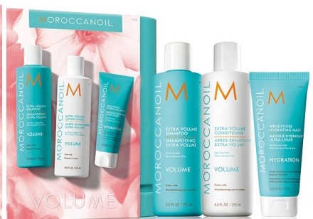 Moroccanoil Весенний набор Объем: 250 мл Шампунь 250 мл/Кондиционер 250 мл/Маска 75 мл/Набор саше гель для душа+лосьон для тела x 10 мл 