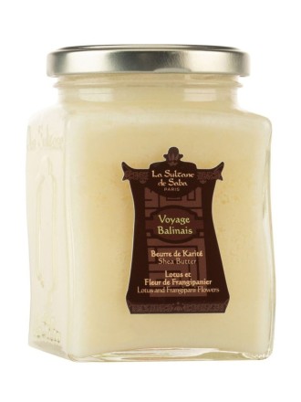 Масло ши (карите) Путешествие на Бали Лотос/Франжипани - LA SULTANE DE SABA SHEA BUTTER "LOTUS AND FRANGIPANI FLOWERS", 300 мл