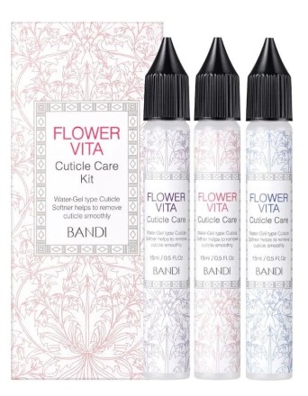 Набор из 3 гелей для размягчения кутикулы BANDI FLOWER VITA CUTICLE CARE (3EA)x15 мл