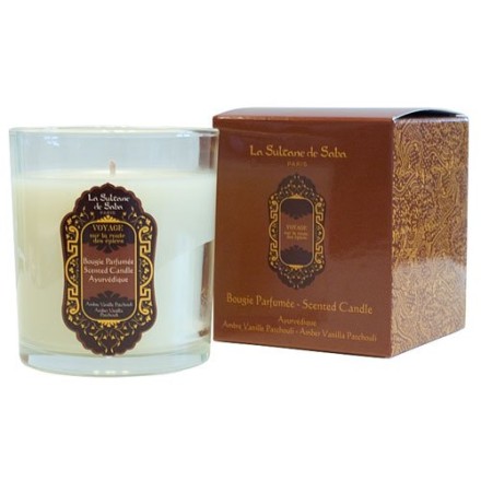 La Sultane de Saba Ароматическая свеча Аюрведа Scented Candle Ayurvedic Amber Vanilla Patchouli, 200 г.