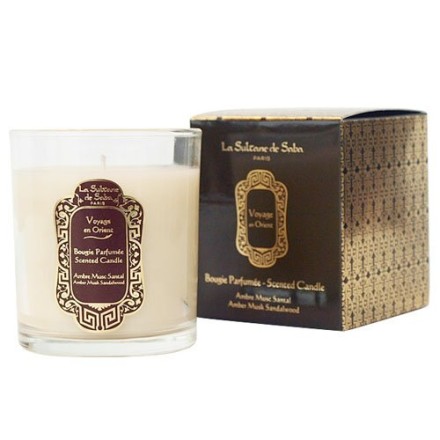 La Sultane de Saba (Ла Султан де Саба) Парфюмированная свеча Амбра Мускус Сандал Scented Candle Amber Musk Sandalwood,  165 г