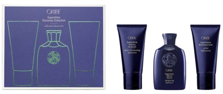 Oribe SuperShine Discovery Collection Набор для увлажнения волос «Непревзойденный блеск» Увлажняющие шампунь+кондиционер 75 мл+50 мл+Несмываемый крем 50 мл