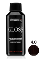 Color.Me Gloss 4.0/4N Med.Brown.Natural Полуперманентный гелевый краситель c кислым pH Gloss Acidic 60 мл Средний Шатен Натуральный