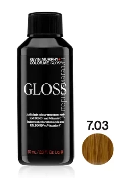 Color.Me Gloss 7.03/7NG Medium.Blonde.Natural.Gold Полуперманентный гелевый краситель c кислым pH Gloss Acidic Средний Блонд Натуральный Золотой