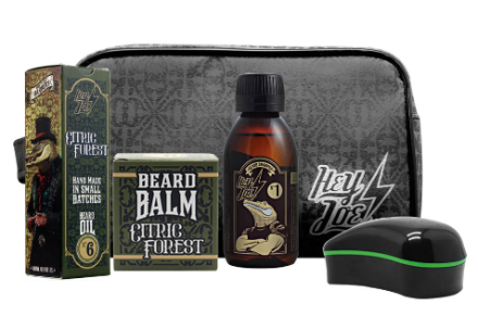 Hey Joe Bearded Survival Kit Delux Nº 6 Набор для бороды: Масло, Шампунь, Бальзам, щетка и косметичка