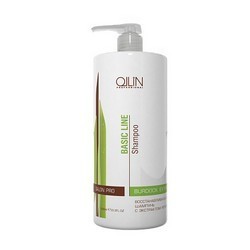 OLLIN BASIC LINE Восстанавливающий шампунь с экстрактом репейника 750мл/ Reconstructing Shampoo wit