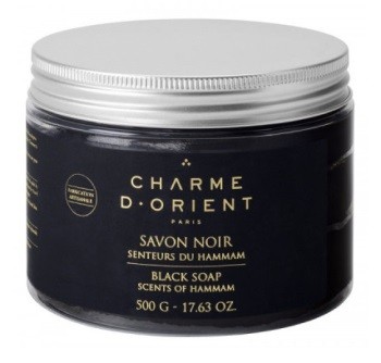Charme D'Orient Мыло черное с ароматом эвкалипта Savon noir senteurs du hammam Black soap 500 мл 