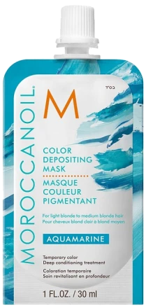 Moroccanoil Color Depositing Mask Aquamarine Аквамарин Тонирующая маска 30 мл 